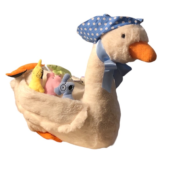 Nursery Verse Goose with 6 Baby Noisemaker Soft Toys North American Bear Co. EUC - Picture 2 of 16